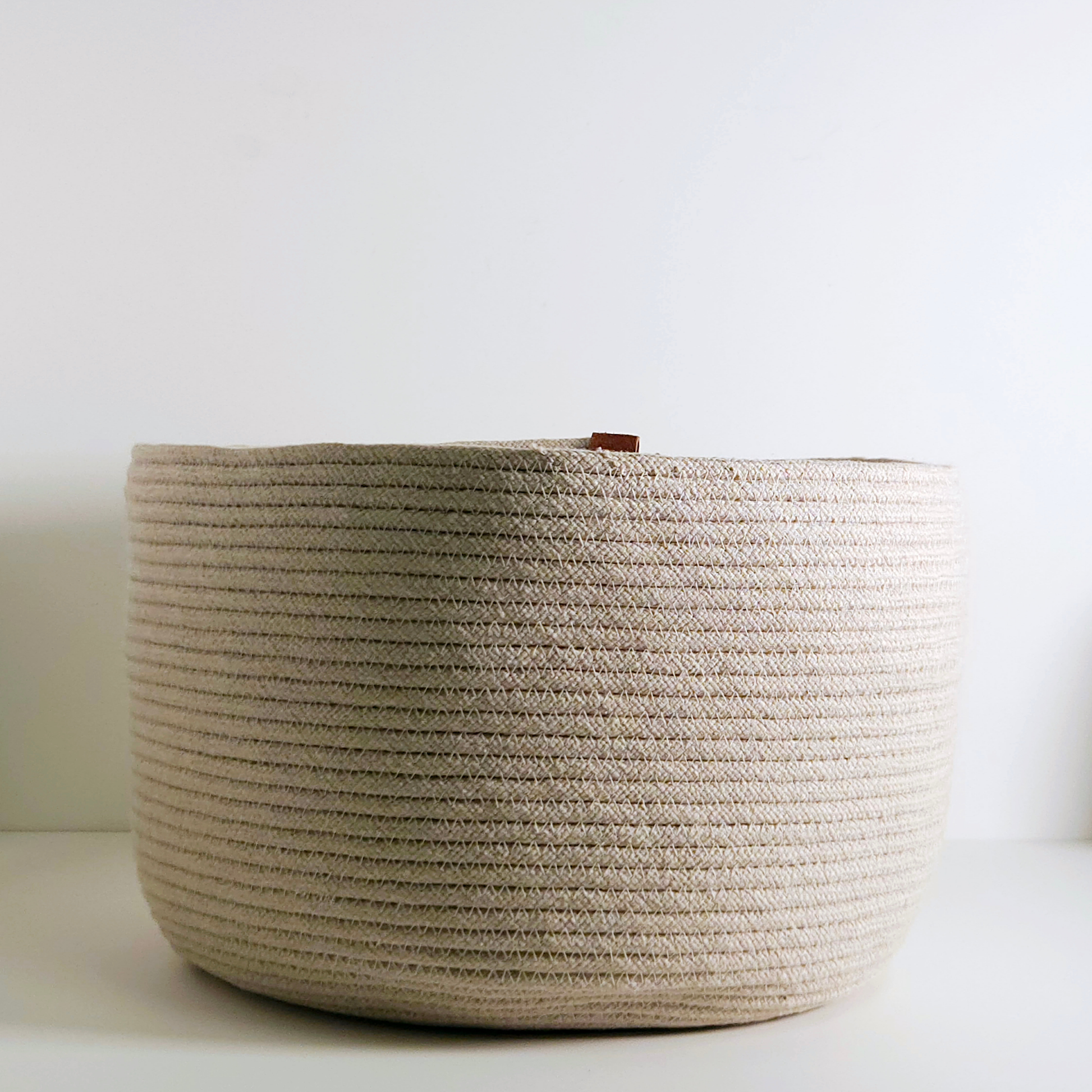 Canasta recta 30-35 beige